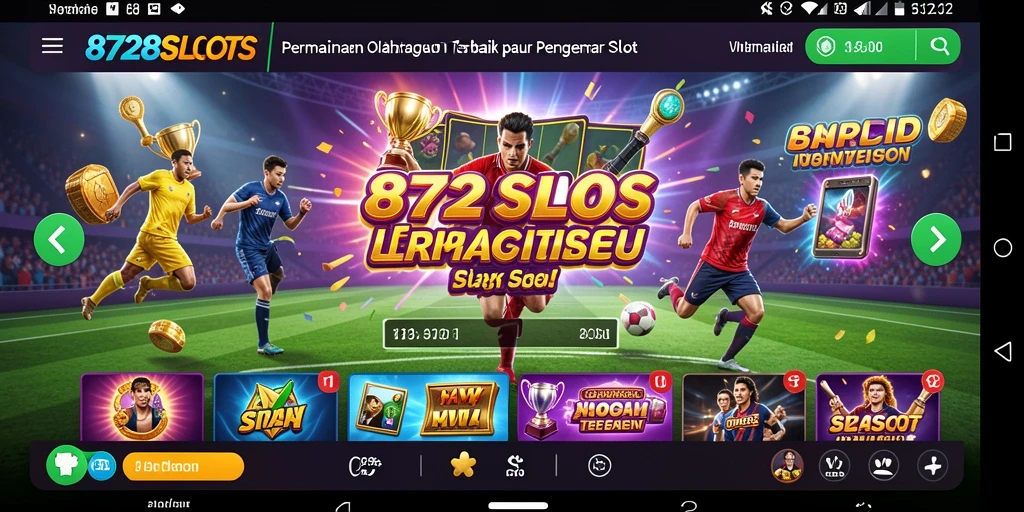 Tampilan gameplay menarik dari 8728SLOTS dengan elemen olahraga.