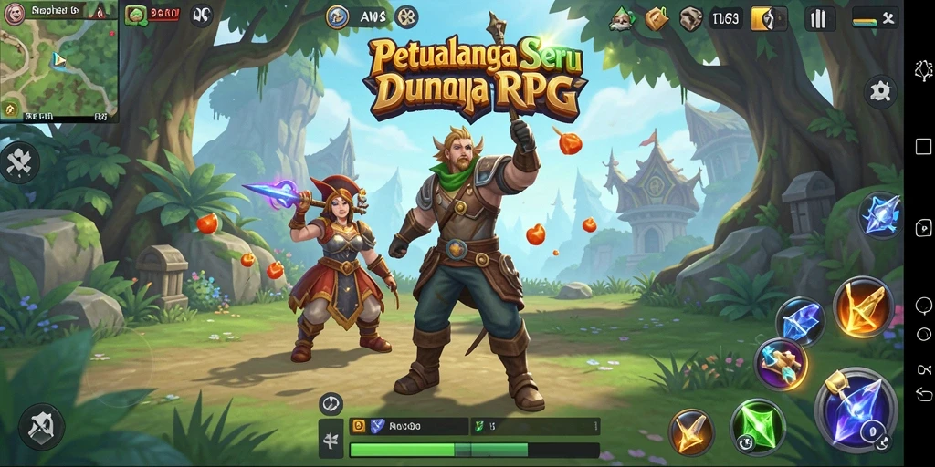Tampilan gameplay AW8 yang menegangkan dalam petualangan RPG.