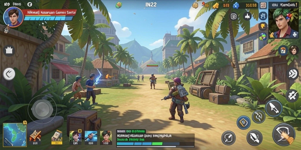 Tampilan gameplay IN22 yang seru dan menantang.