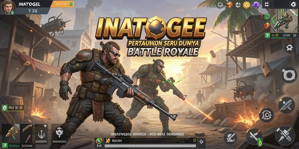 Tampilan gameplay menarik dari INATOGEL dalam pertarungan Battle Royale.