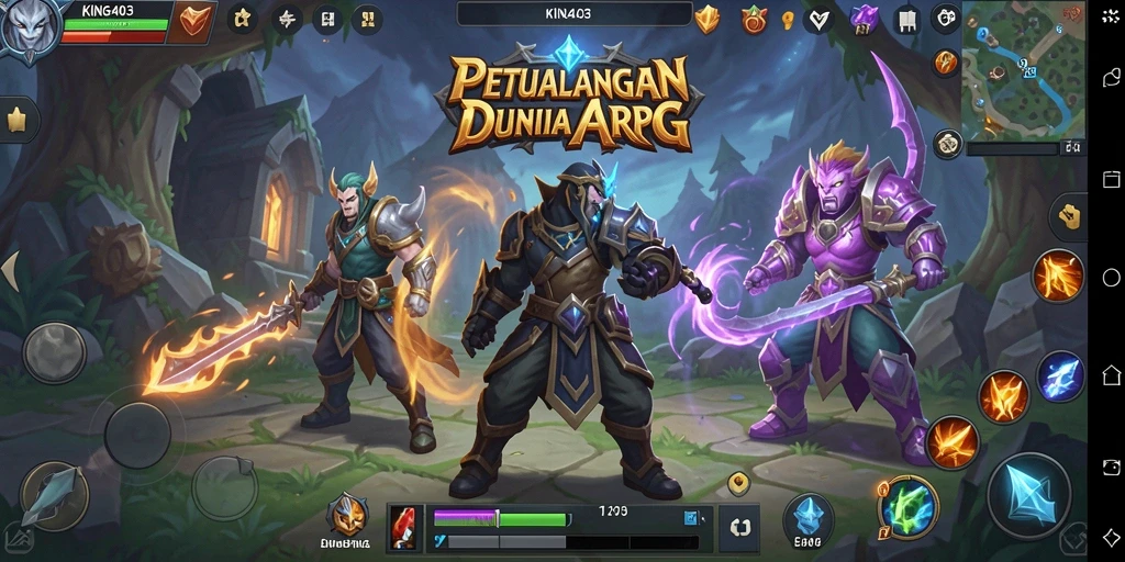 Tampilan gameplay ARPG yang mendebarkan di KING403.