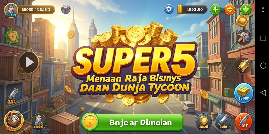 Tampilan gameplay SUPER5 dengan grafis mengesankan.