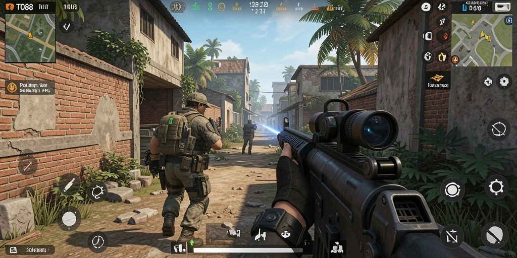Tangkapan layar TO88 menampilkan aksi mendebarkan dalam pertempuran FPS.